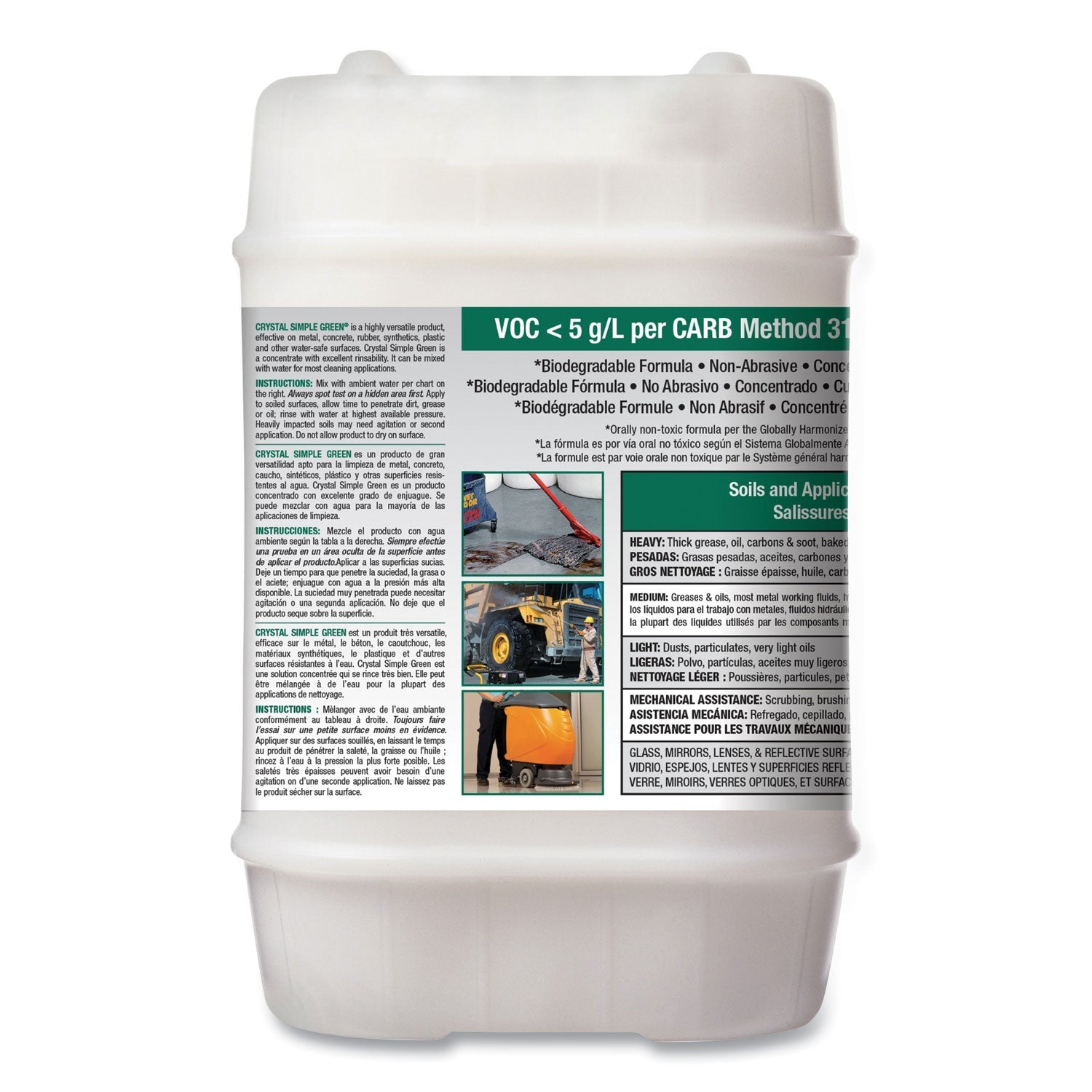 Simple Green Crystal Industrial Cleaner/Degreaser, 5 gal Pail
