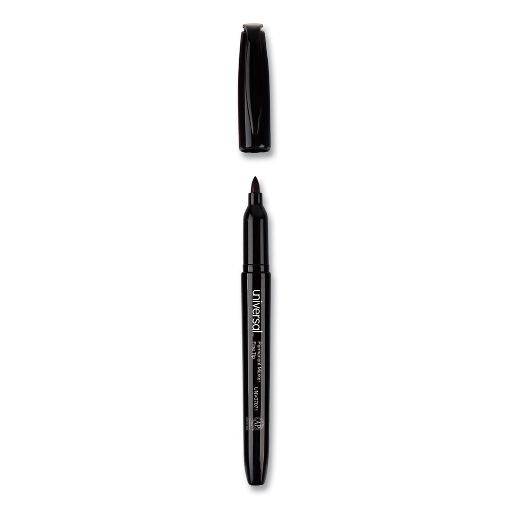 Universal Pen-Style Permanent Marker Value Pack, Fine Bullet Tip, Black, 36/Pack