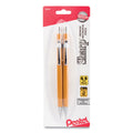 Pentel Sharp Mechanical Pencil, 0.9 mm, HB (#2.5), Black Lead, Yellow Barrel, 2/Pack