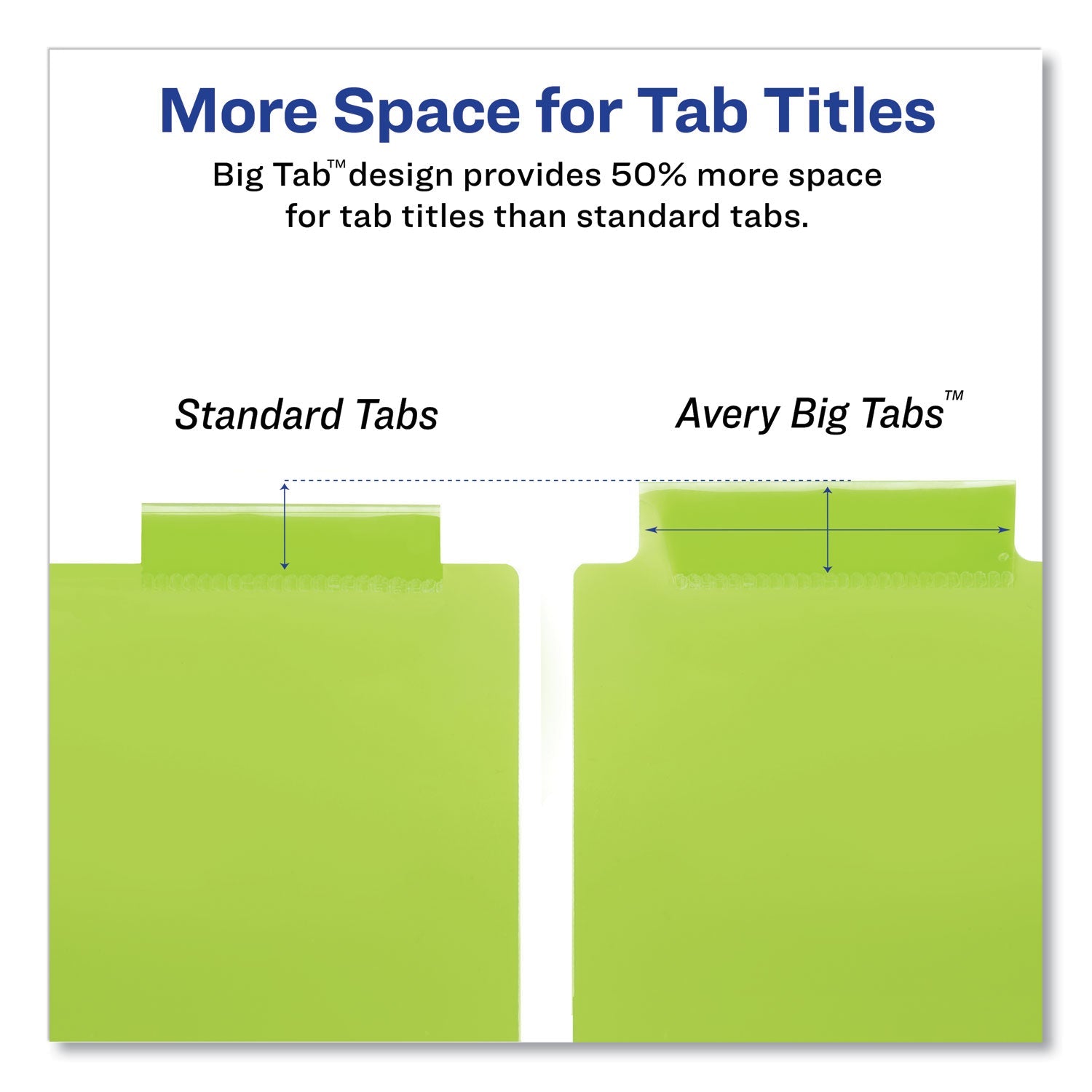 Avery Insertable Big Tab Plastic 1-Pocket Dividers, 5-Tab, 11.13 x 9.25, Assorted, 1 Set