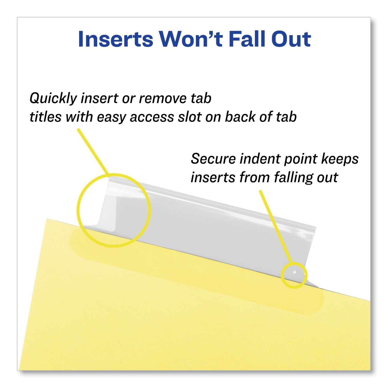 Avery Insertable Big Tab Dividers, 8-Tab, Double-Sided Gold Edge Reinforcing, 11 x 8.5, Buff, Clear Tabs, 1 Set