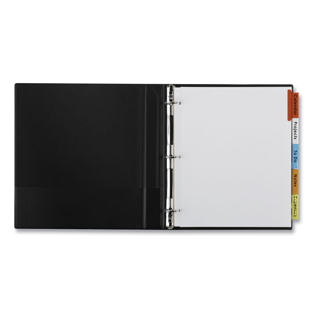 Avery Insertable Big Tab Dividers, 5-Tab, Single-Sided Copper Edge Reinforcing, 11.13 x 9.25, White, Assorted Tabs, 1 Set