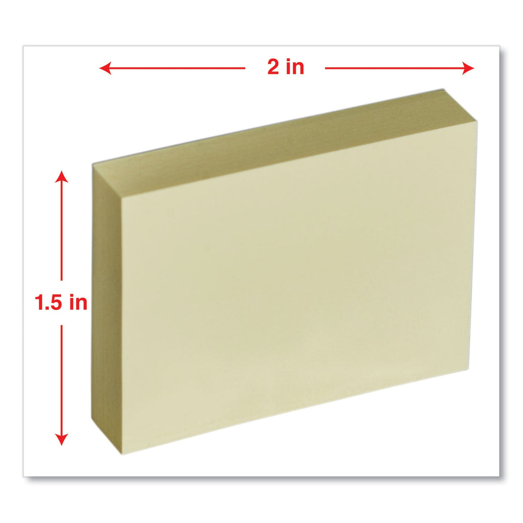 Universal Self-Stick Note Pads, 1.5" x 2", Assorted Pastel Colors, 100 Sheets/Pad, 12 Pads/Pack