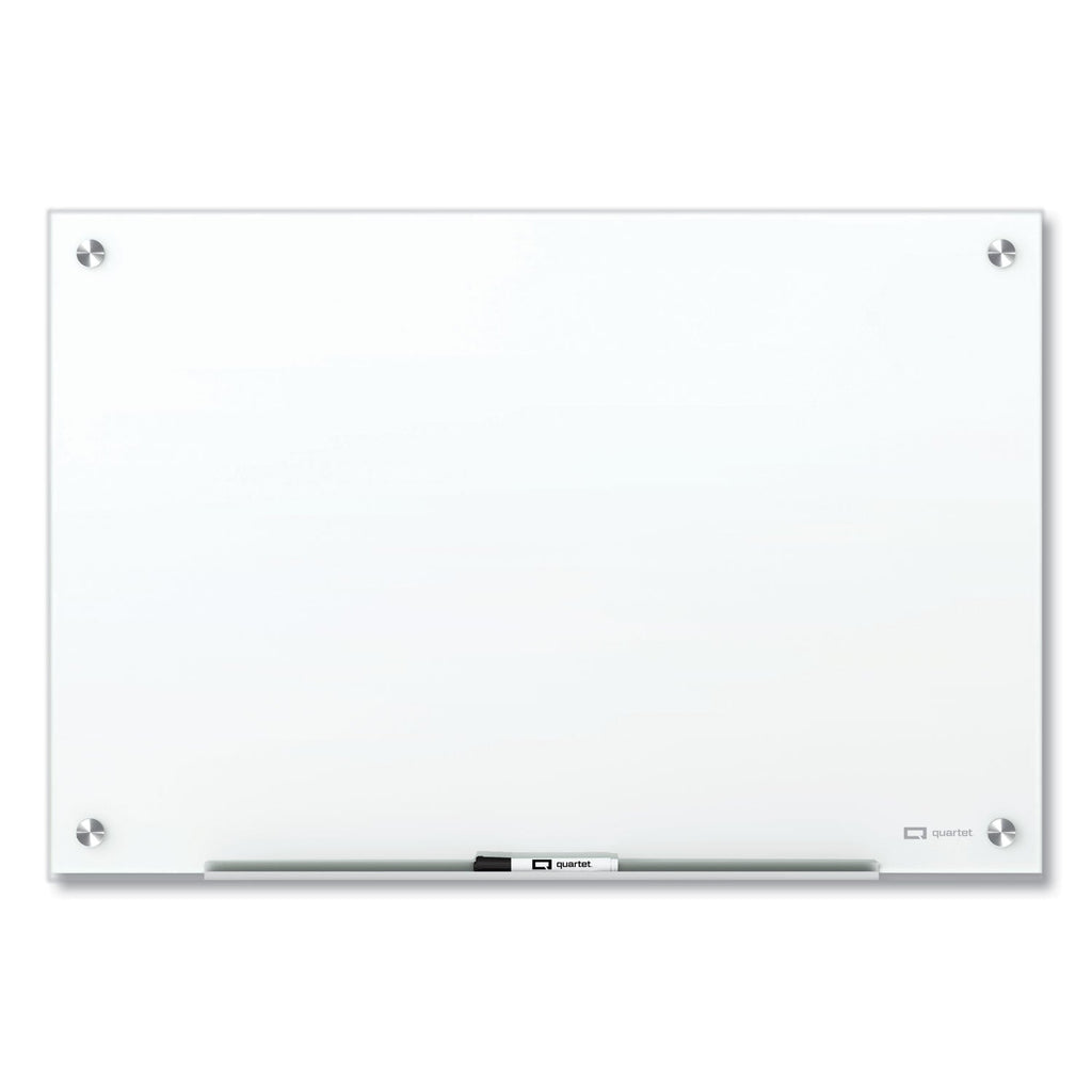 Quartet Brilliance Glass Dry-Erase Boards, 48 x 48, White Surface