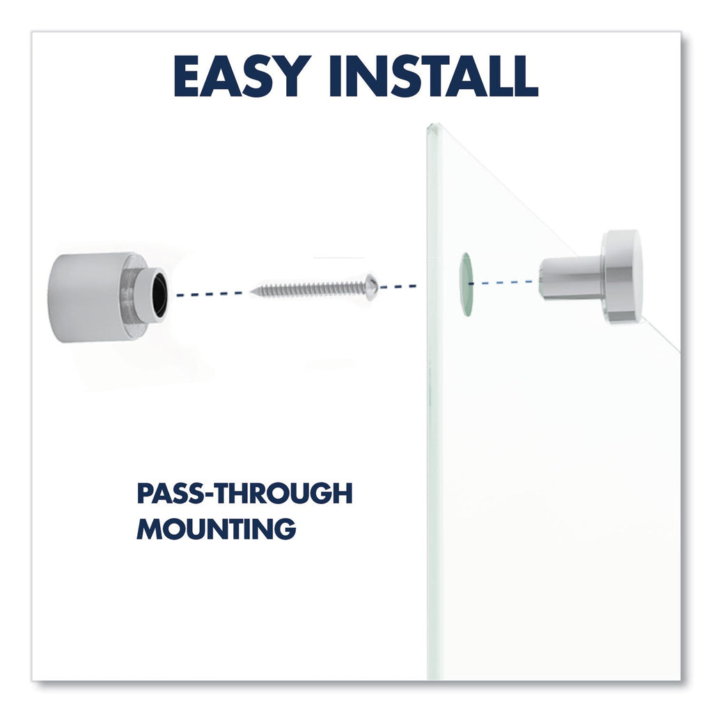 Quartet Brilliance Glass Dry-Erase Boards, 48 x 48, White Surface