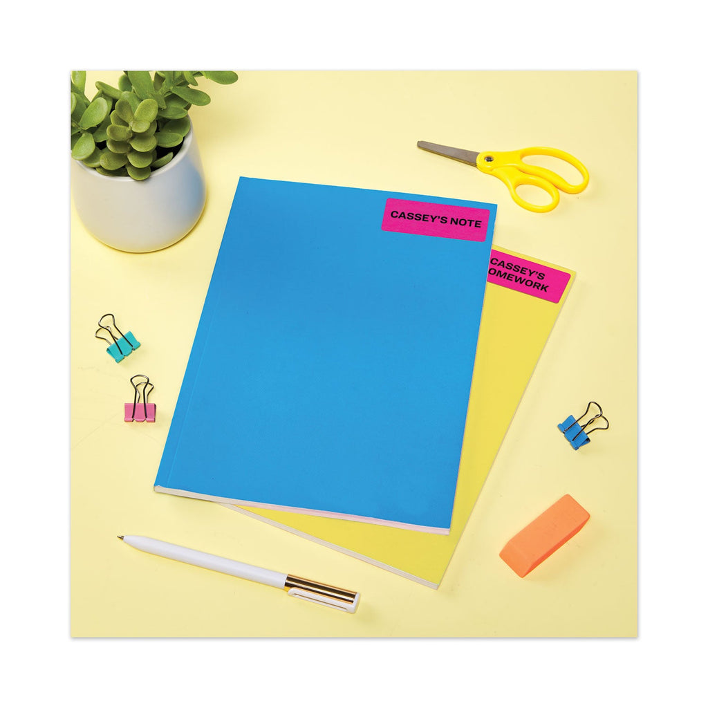 Avery High-Visibility Permanent Laser ID Labels, 1 x 2.63, Neon Magenta, 750/Pack