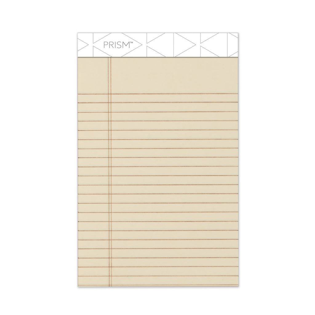 TOPS Prism + Colored Writing Pads, Narrow Rule, 50 Pastel Ivory 5 x 8 Sheets, 12/Pack