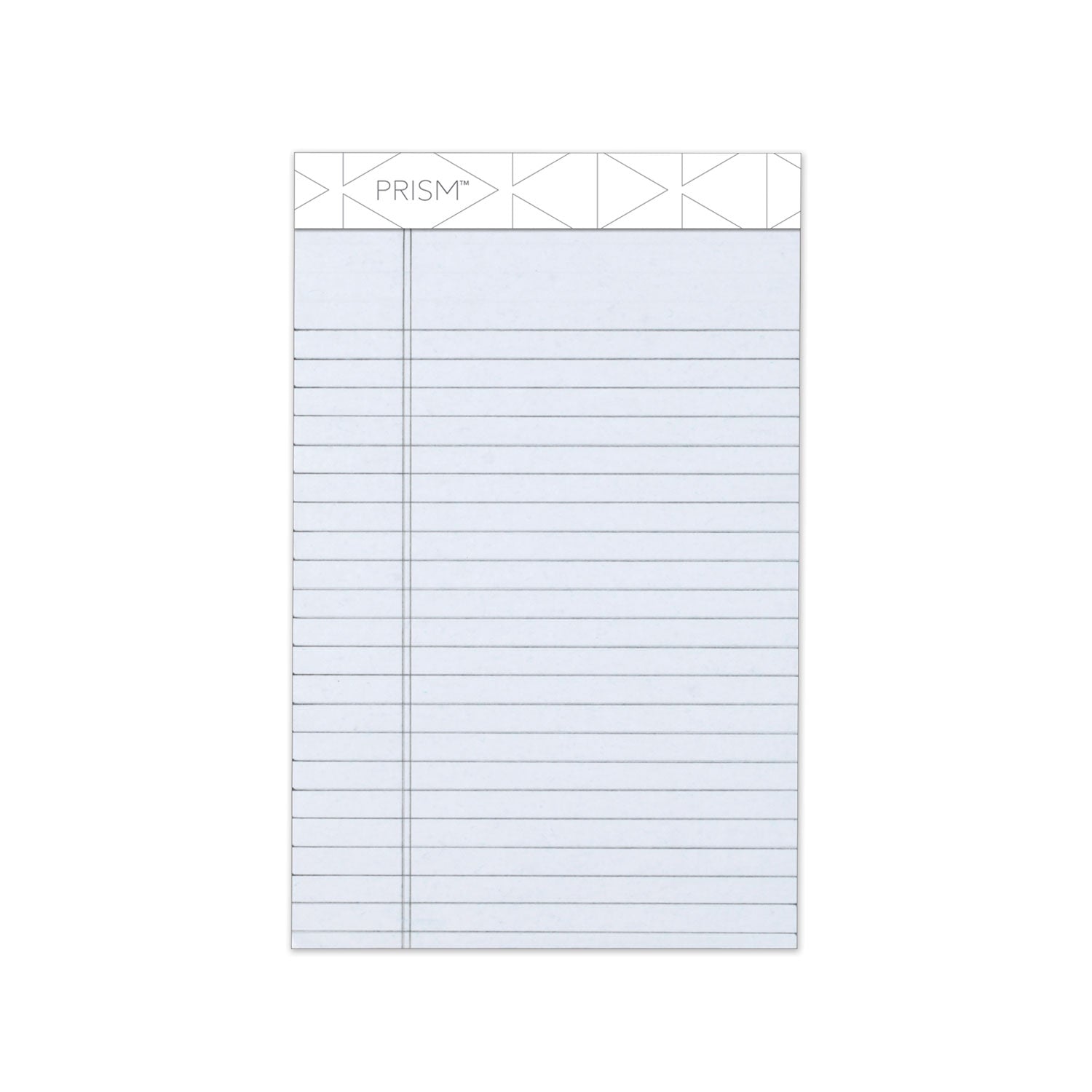 TOPS Prism + Colored Writing Pads, Narrow Rule, 50 Pastel Gray 5 x 8 Sheets, 12/Pack