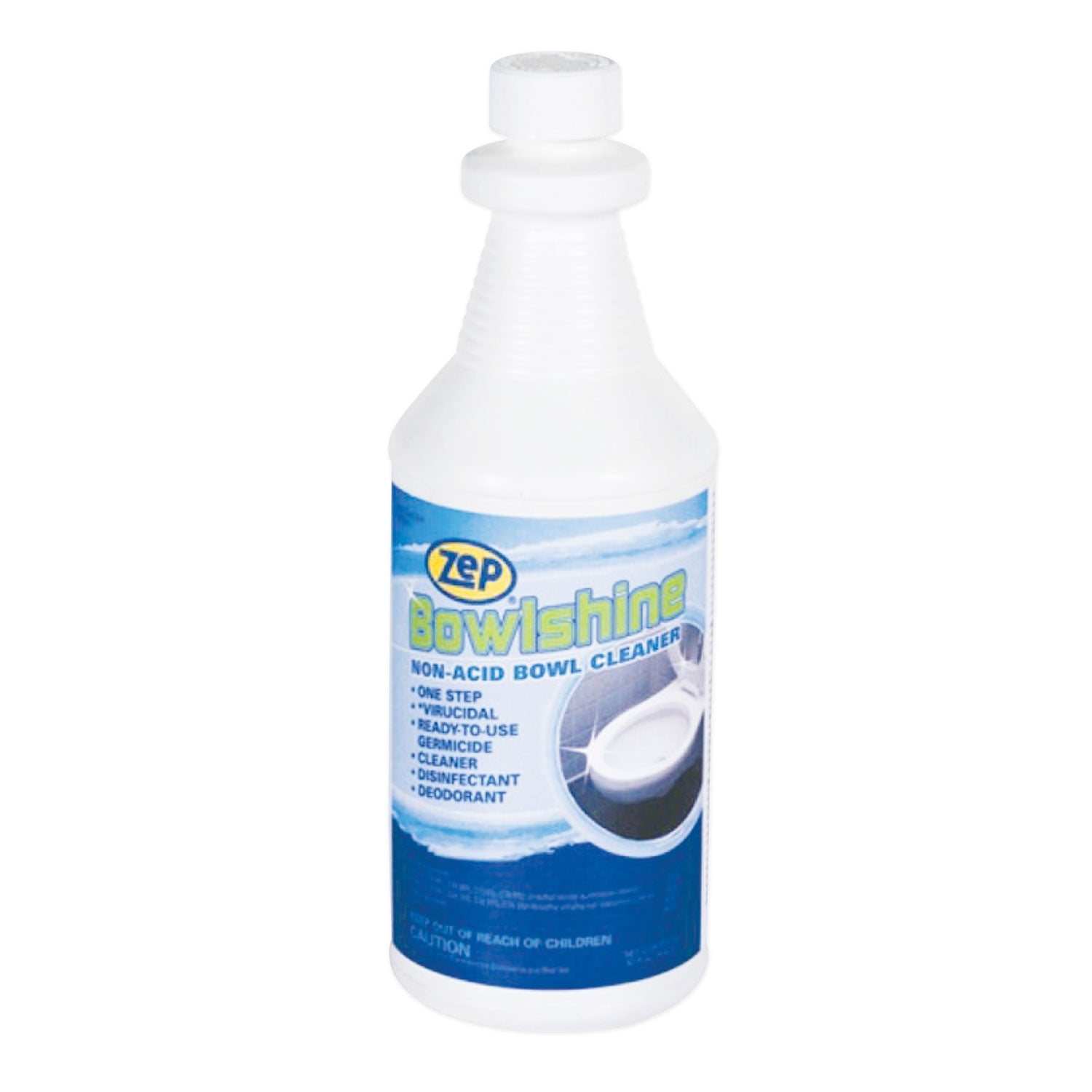 Zep BowlShine Non-Acid Bowl Cleaner, Floral Scent, 32 oz Bottle