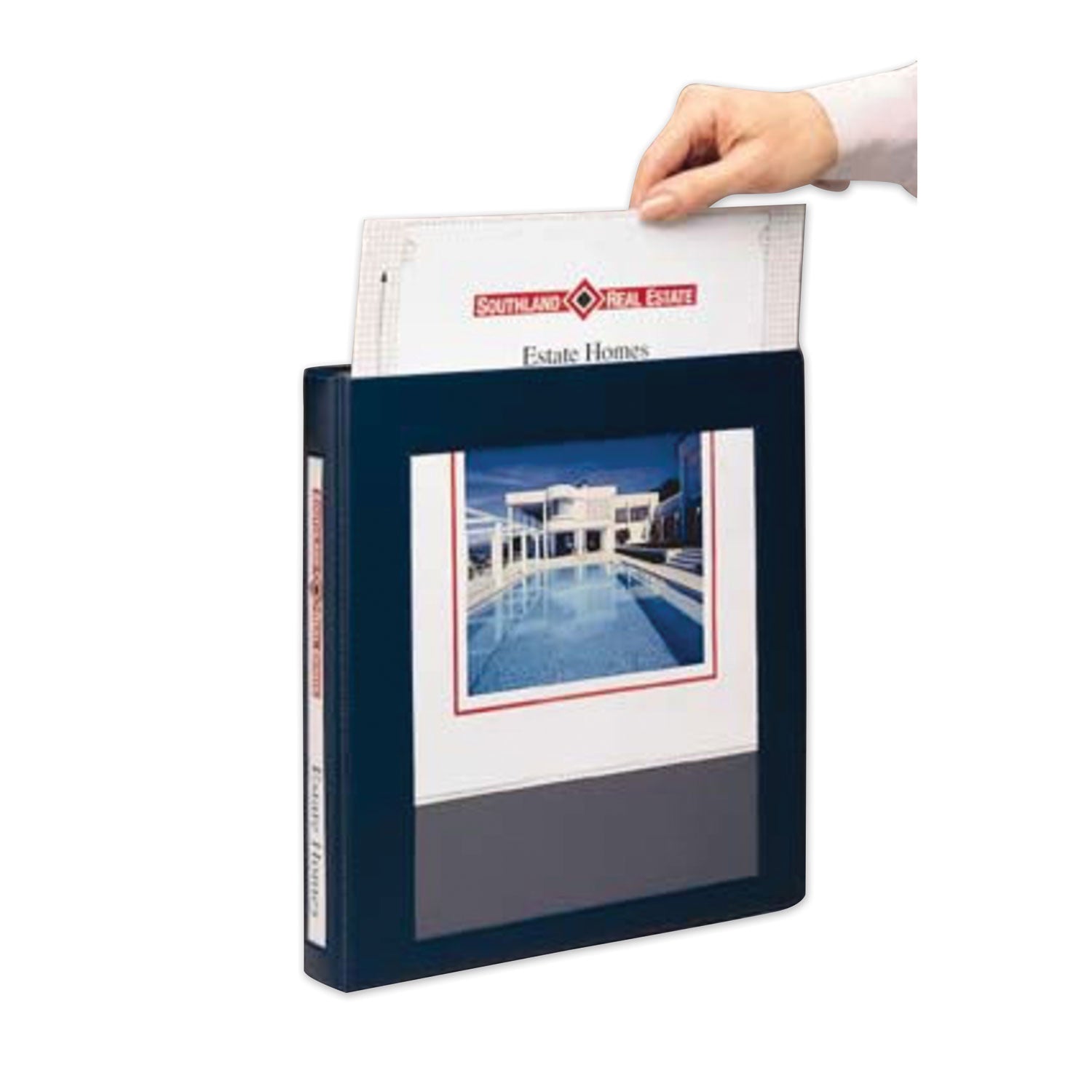 Avery Framed View Heavy-Duty Binders, 3 Rings, 3" Capacity, 11 x 8.5, Navy Blue
