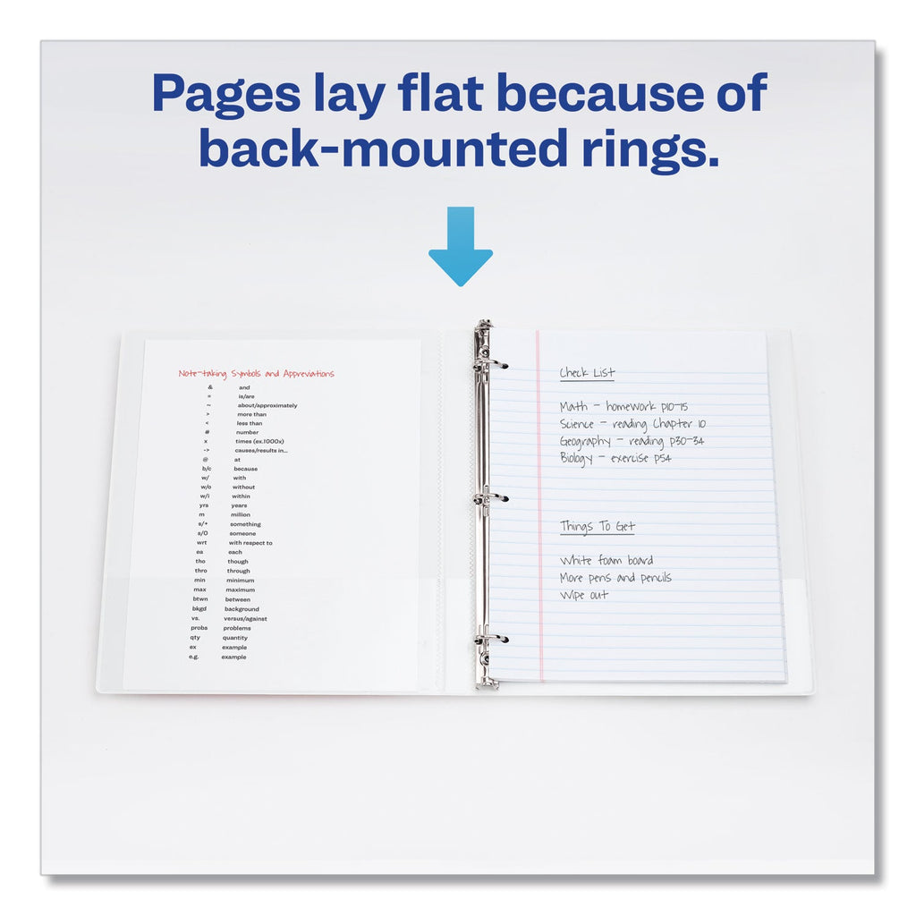Avery Framed View Heavy-Duty Binders, 3 Rings, 1" Capacity, 11 x 8.5, White
