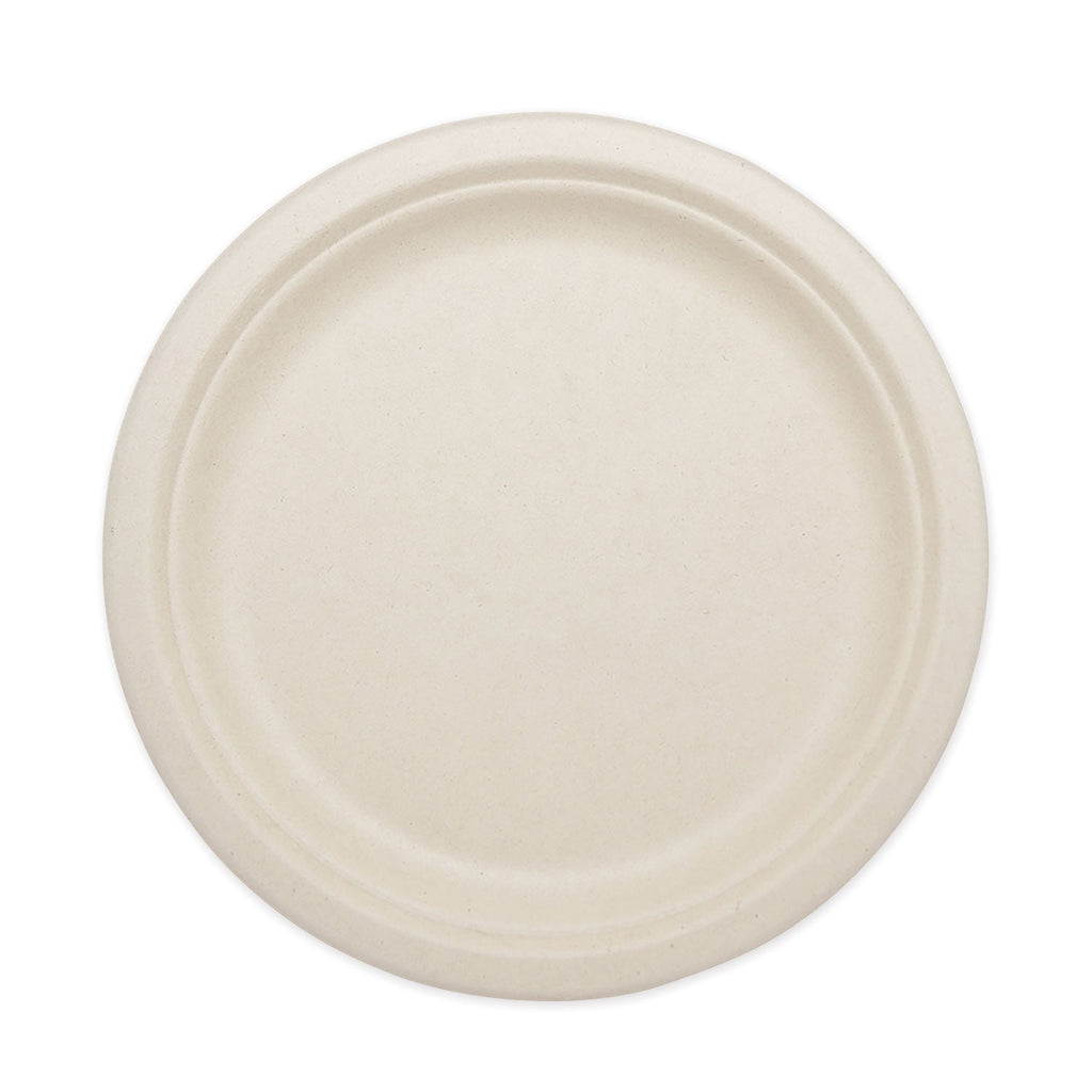 World Centric Fiber Plates, 10" dia, Natural, 800/Carton