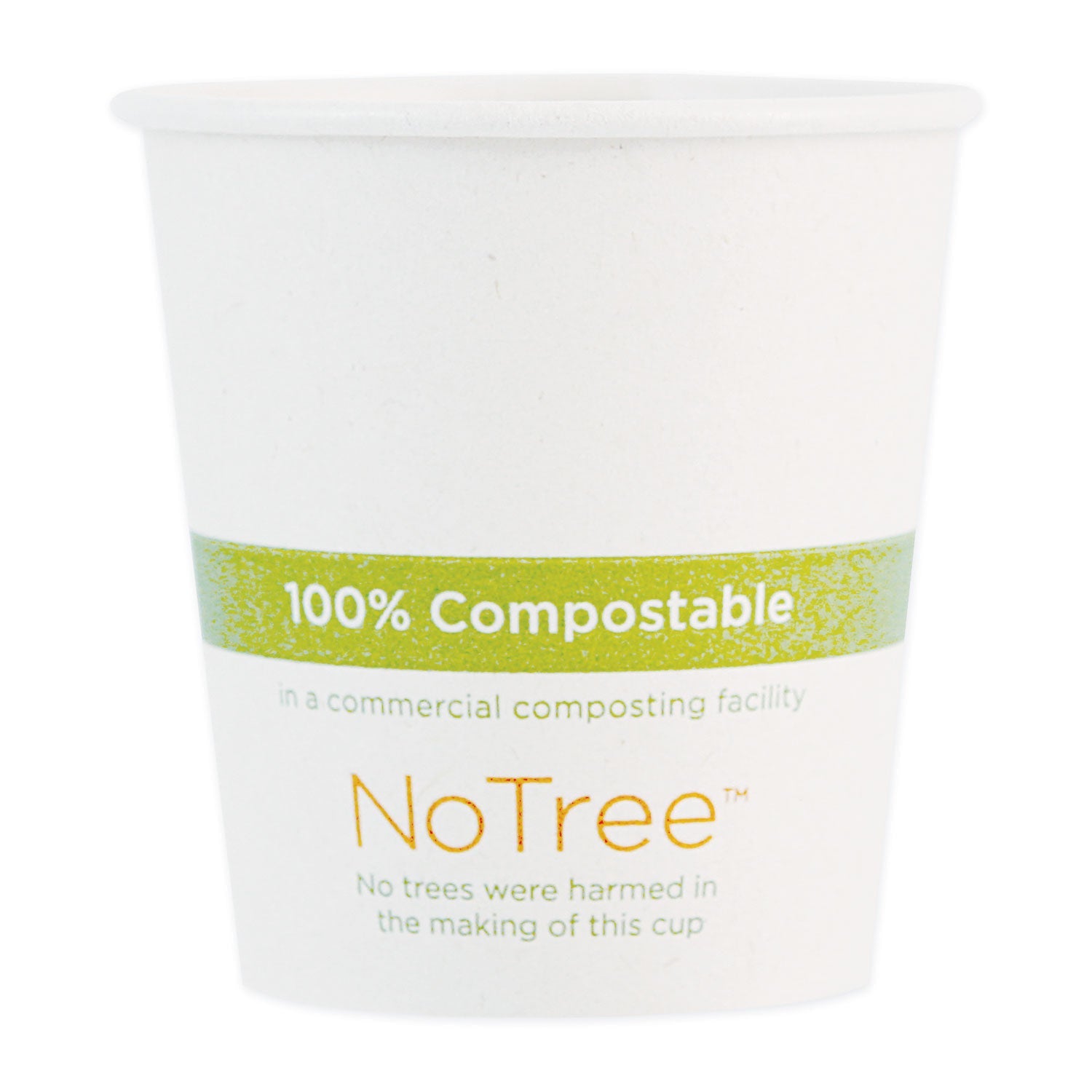 World Centric NoTree Paper Hot Cups, 4 oz, Natural, 1,000/Carton