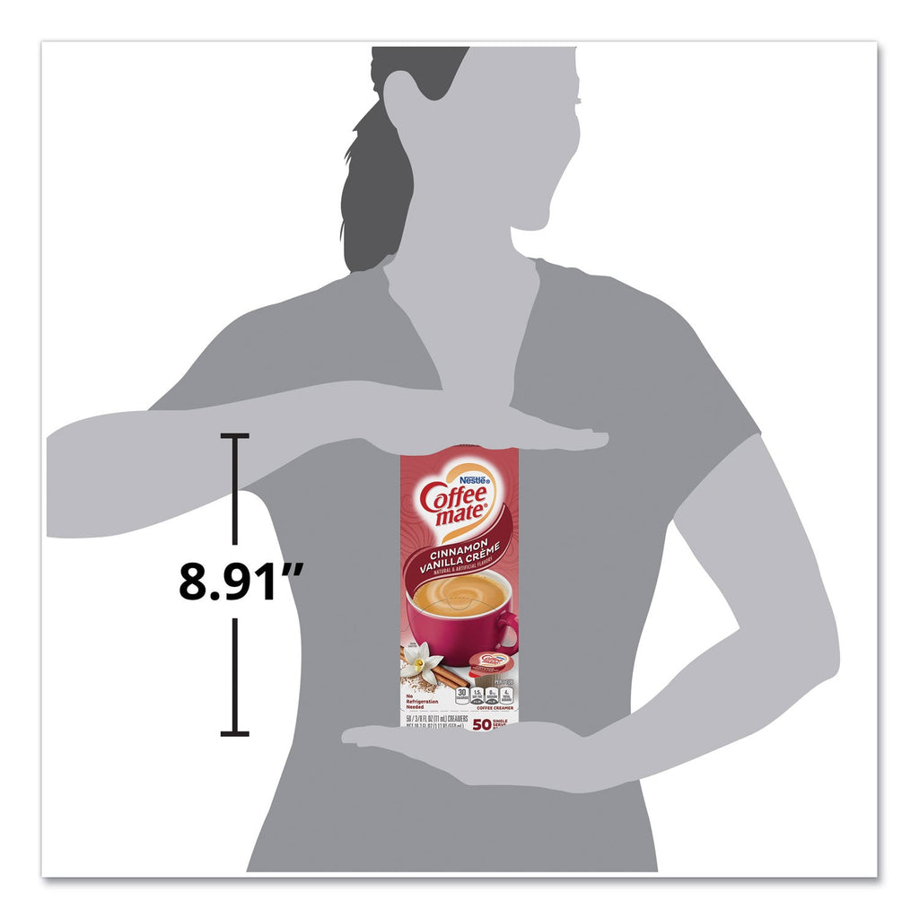 Coffee mate Liquid Coffee Creamer, Cinnamon Vanilla, 0.38 oz Mini Cups, 50/Box