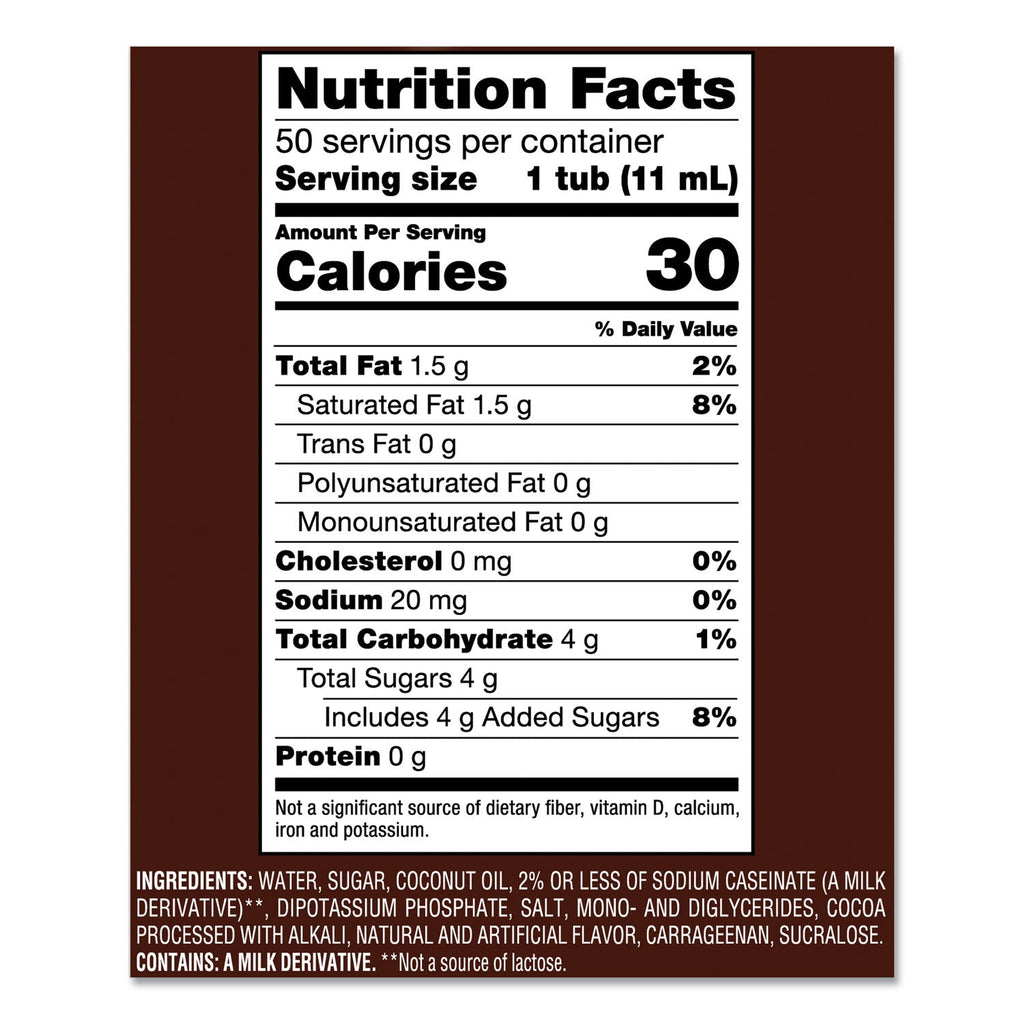 Coffee mate Liquid Coffee Creamer, Snickers, 0.38 oz Mini Cups, 200 Cups/Carton