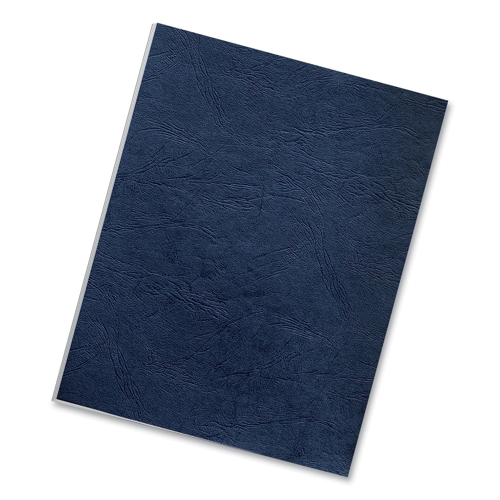 Fellowes Classic Grain Texture Binding System Covers, 11 x 8.5, Navy, 50/Pack