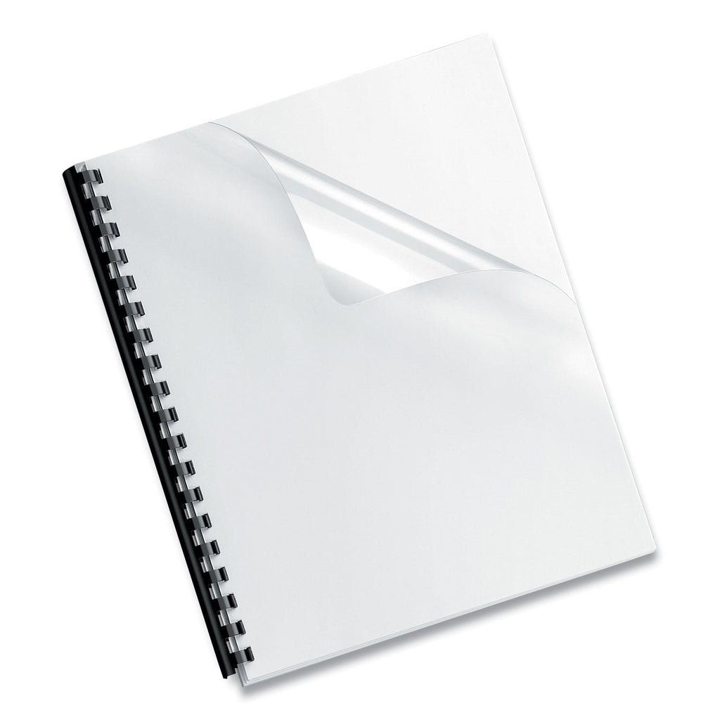 Fellowes Crystals Transparent Presentation Covers for Binding Systems, Clear, with Square Corners 11 x 8.5, Unpunched, 200/Pack