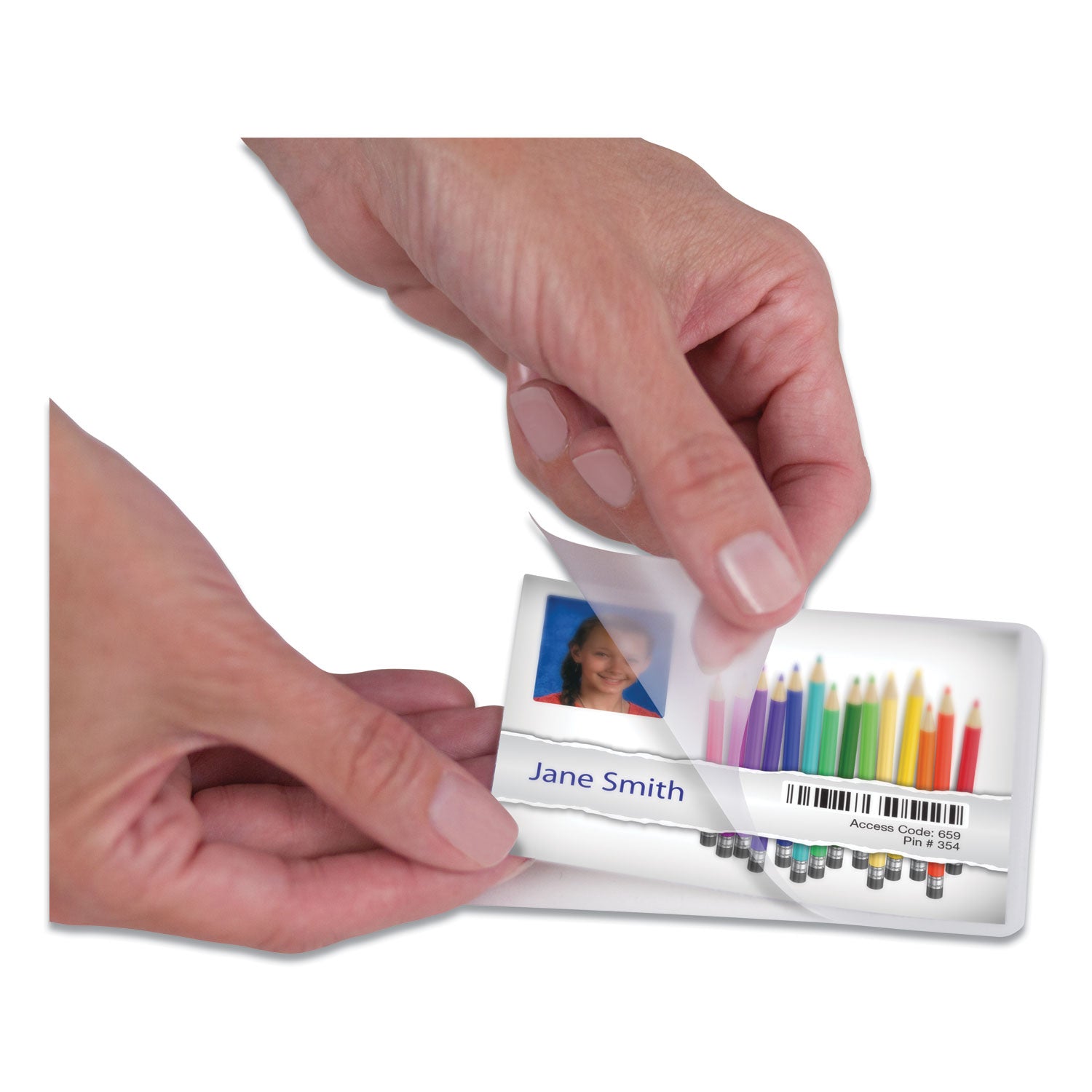 Fellowes Laminating Pouches, 5 mil, 3.88" x 2.63", Gloss Clear, 25/Pack
