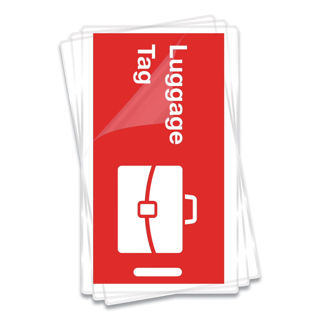 Fellowes Laminating Pouches, 5 mil, 4.25" x 2.5", Gloss Clear, 50/Pack
