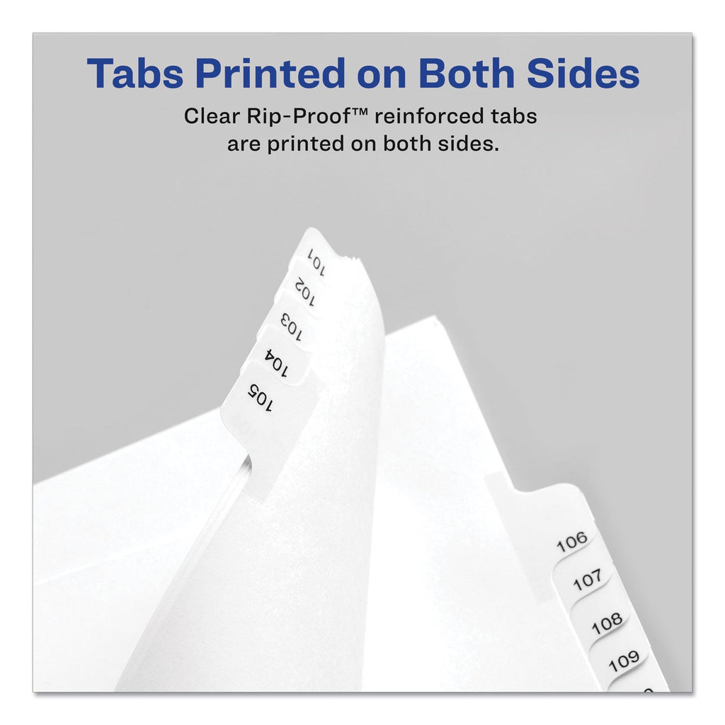 Avery Preprinted Legal Exhibit Side Tab Index Dividers, Allstate Style, 26-Tab, E, 11 x 8.5, White, 25/Pack
