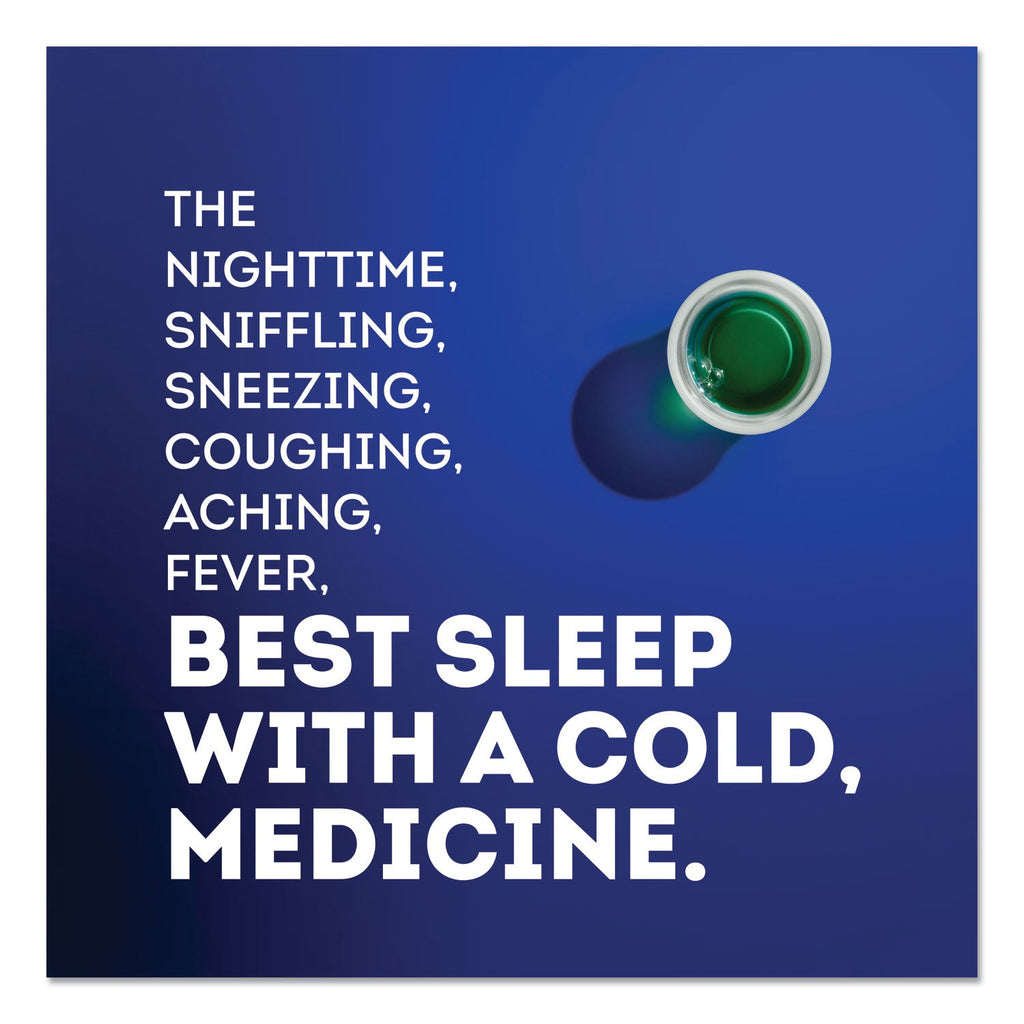 Vicks NyQuil Cold and Flu Nighttime Liquid, 12 oz Bottle, 12/Carton