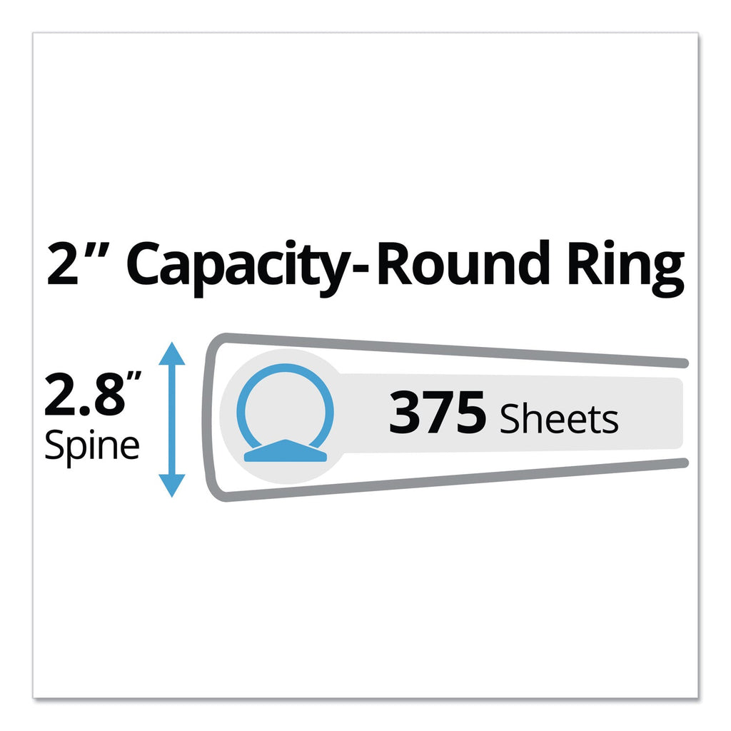 Avery Mini Size Durable Non-View Binder with Round Rings, 3 Rings, 2" Capacity, 8.5 x 5.5, Black
