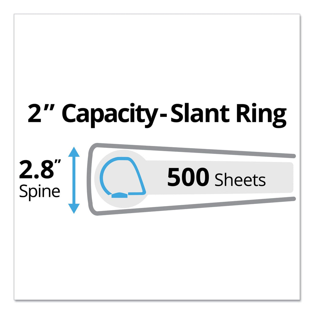 Avery Durable Non-View Binder with DuraHinge and Slant Rings, 3 Rings, 2" Capacity, 11 x 8.5, Black