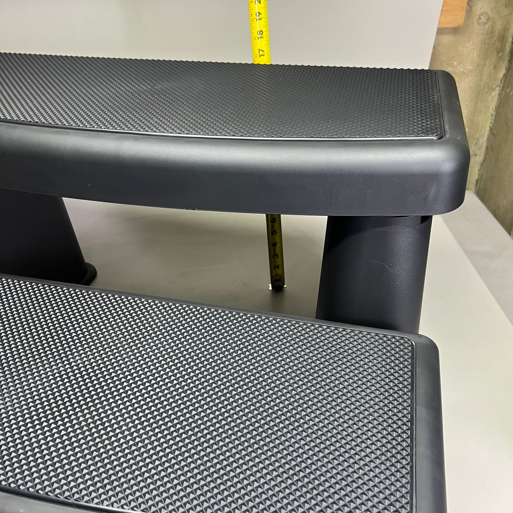 WATKINS 2 Tier Polymer Spa Step Non-Slip Surface 22.5"x30.5"x17" Black New
