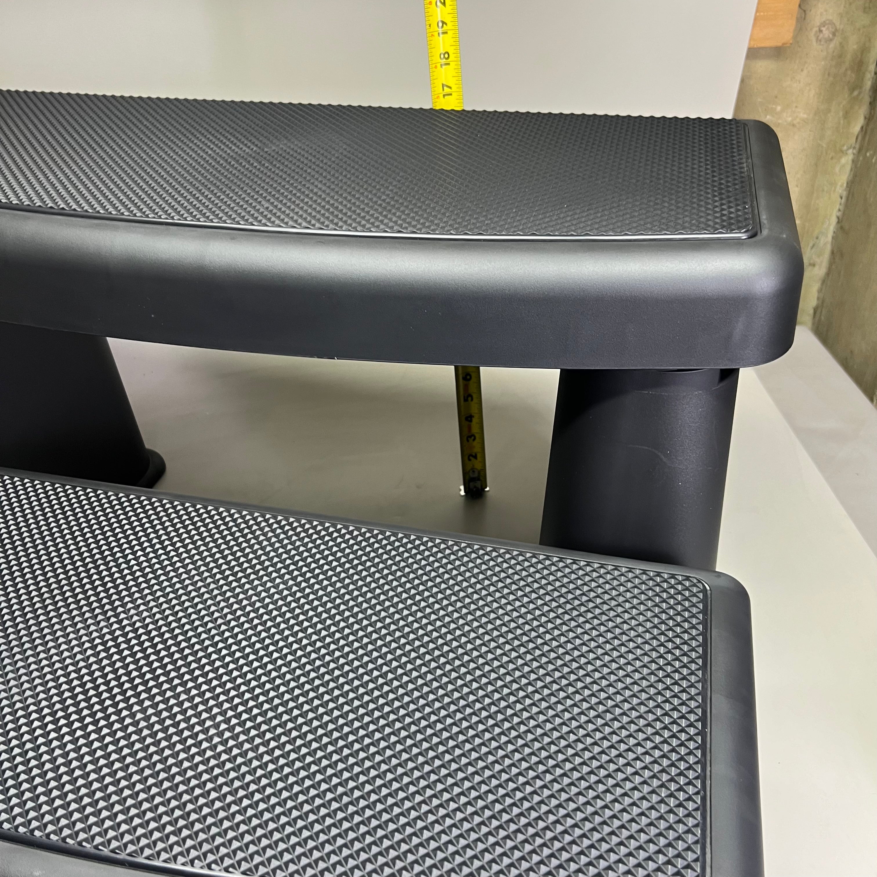 WATKINS 2 Tier Polymer Spa Step Non-Slip Surface 22.5"x30.5"x17" Black New