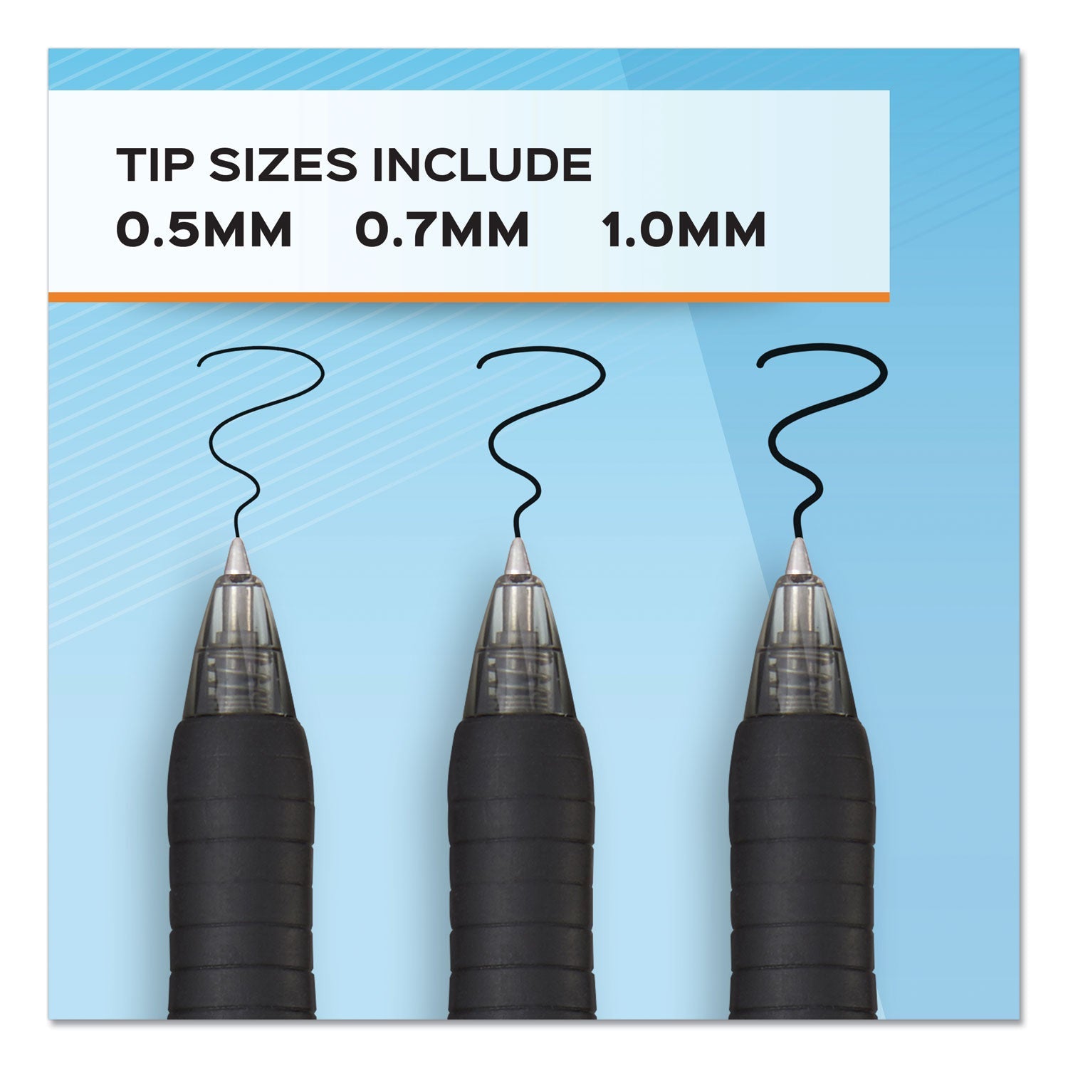 Paper Mate Profile Gel Pen, Retractable, Bold 1 mm, Black Ink, Translucent Black Barrel, Dozen