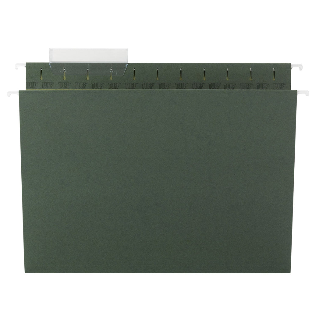 Smead TUFF Hanging Folders with Easy Slide Tab, Letter Size, 1/3-Cut Tabs, Standard Green, 20/Box