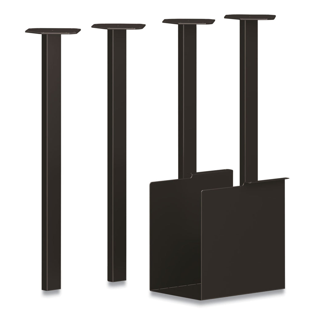 HON Coze Table Legs, 5.75w x 28h, Black, 4/Pack
