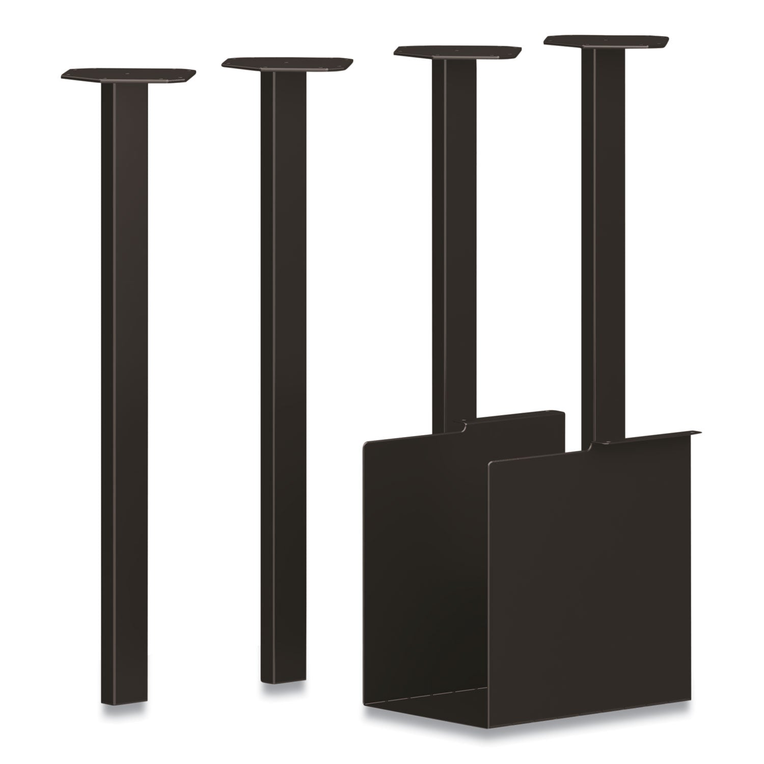 HON Coze Table Legs, 5.75w x 28h, Black, 4/Pack