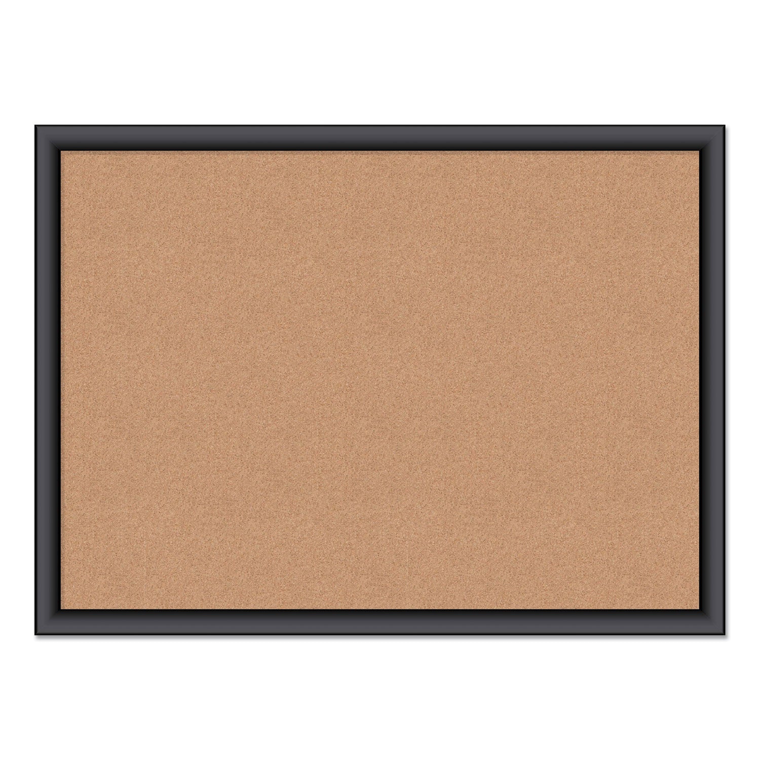 U Brands Cork Bulletin Board, 24 x 18, Natural Surface, Black Frame