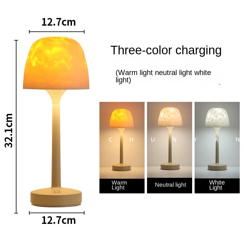 Chunyan High-Base Ripple Atmosphere Table Lamp, Romantic Mood Gift, Projector Remote Control Night Light, Couple Gift