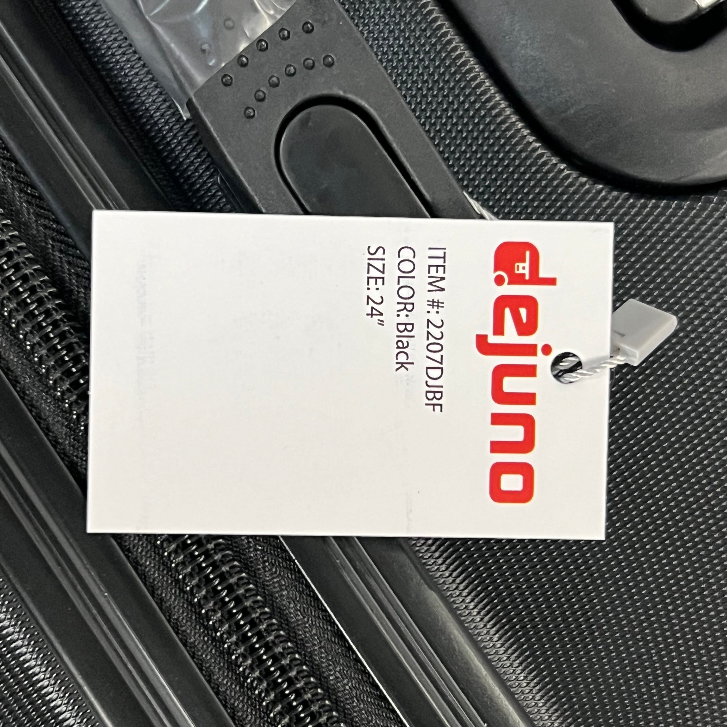 DEJUNO (3 PACK) Light Weight Expandable Spinner Rolling Suitcase Set BLACK 2207DJBF