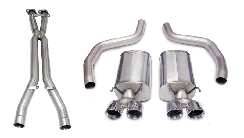 Corsa Performance 3.0" Dual Rear Exit Cat-Back Exhaust System With Twin 4.0" Tips