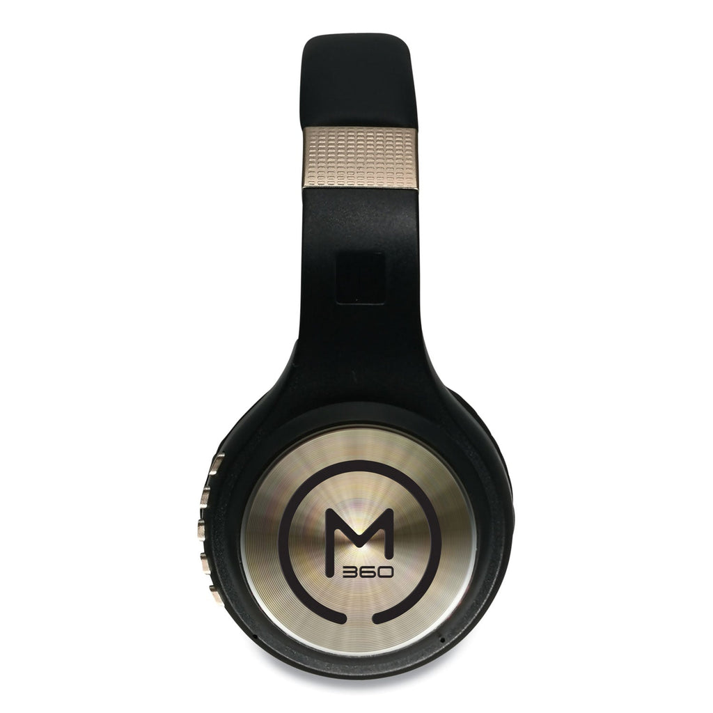 Morpheus 360 SERENITY Stereo Wireless Headphones with Microphone, 3 ft Cord, Black/Gold