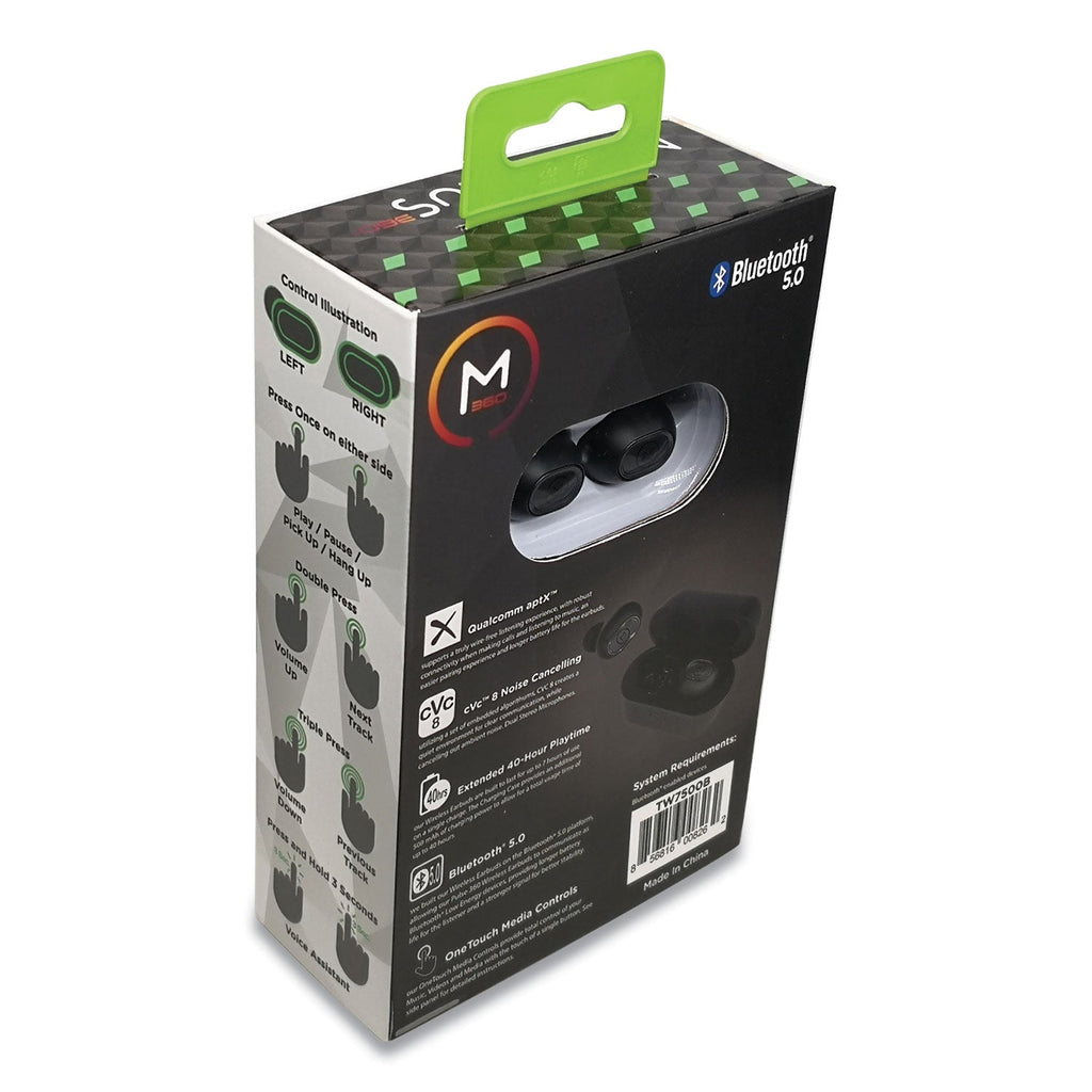 Morpheus 360 PULSE 360 True Wireless Earbuds, Black