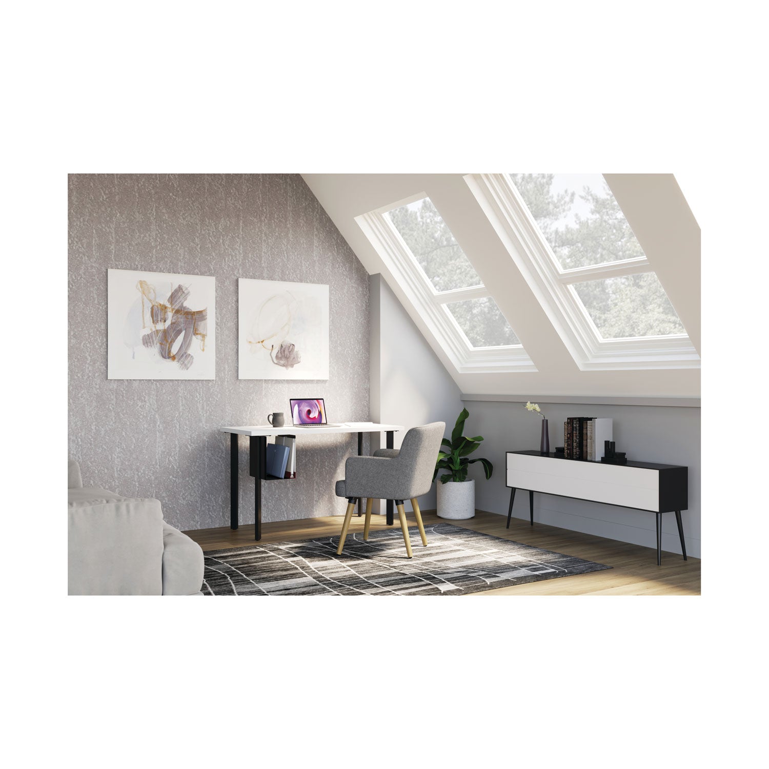 HON Coze Worksurface, Rectangular, 42w x 24d, Designer White