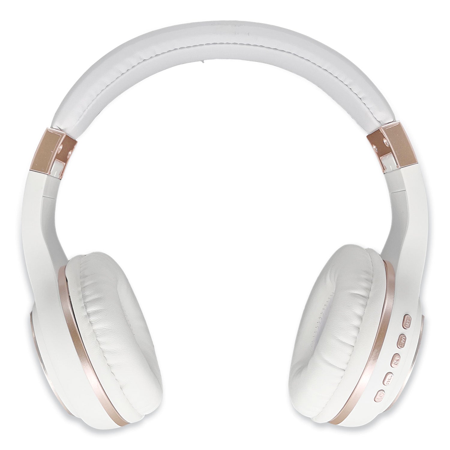 Morpheus 360 SERENITY Stereo Wireless Headphones with Microphone, 3 ft Cord, White/Rose Gold