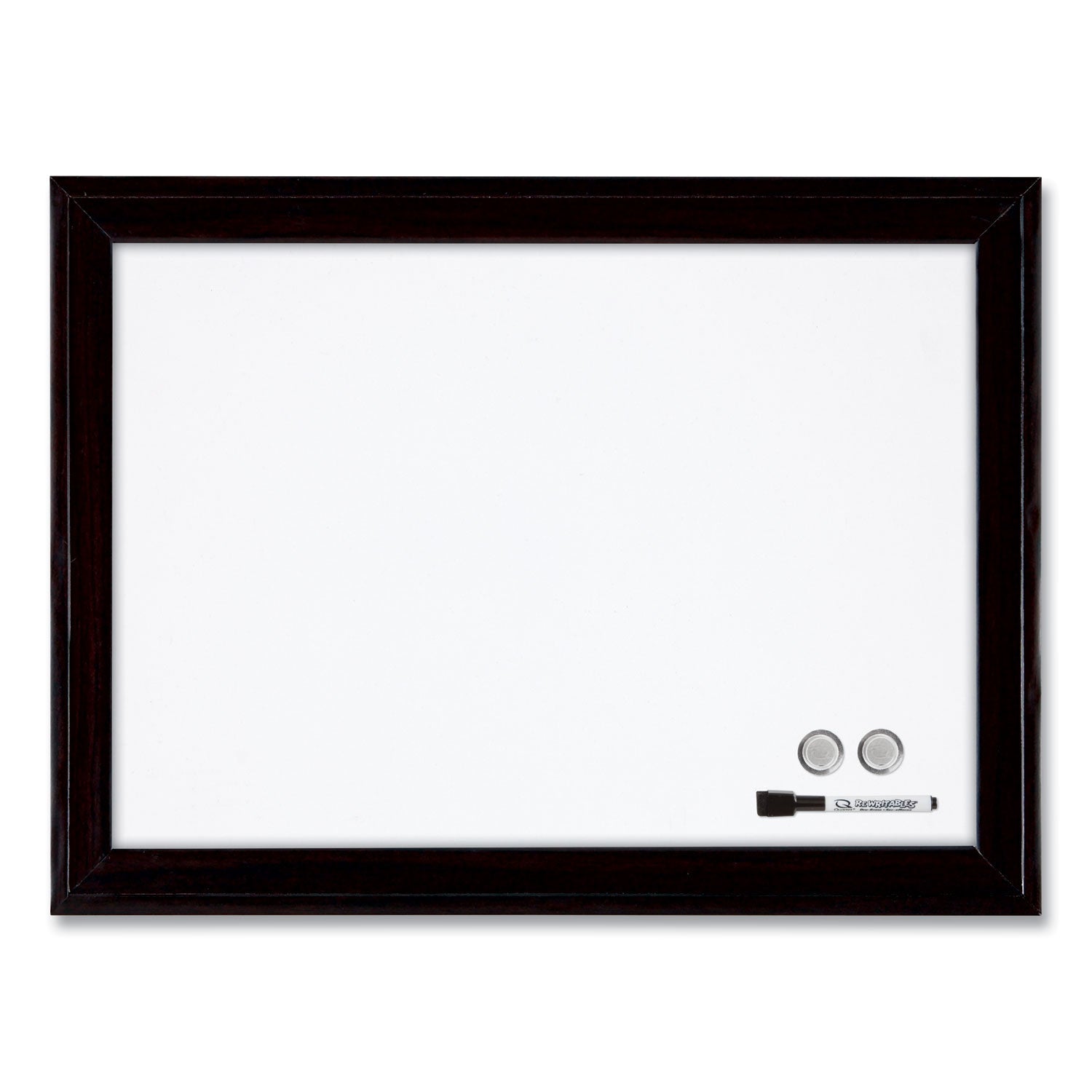 Quartet Home Decor Magnetic Dry Erase Board, 23 x 17, Black Wood Frame