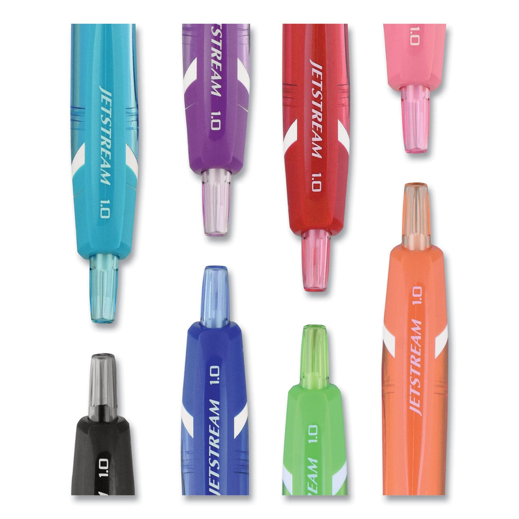 uniball Jetstream Elements Ballpoint Pen, Retractable, Medium 1 mm, Assorted Ink and Barrel Colors, 12/Pack