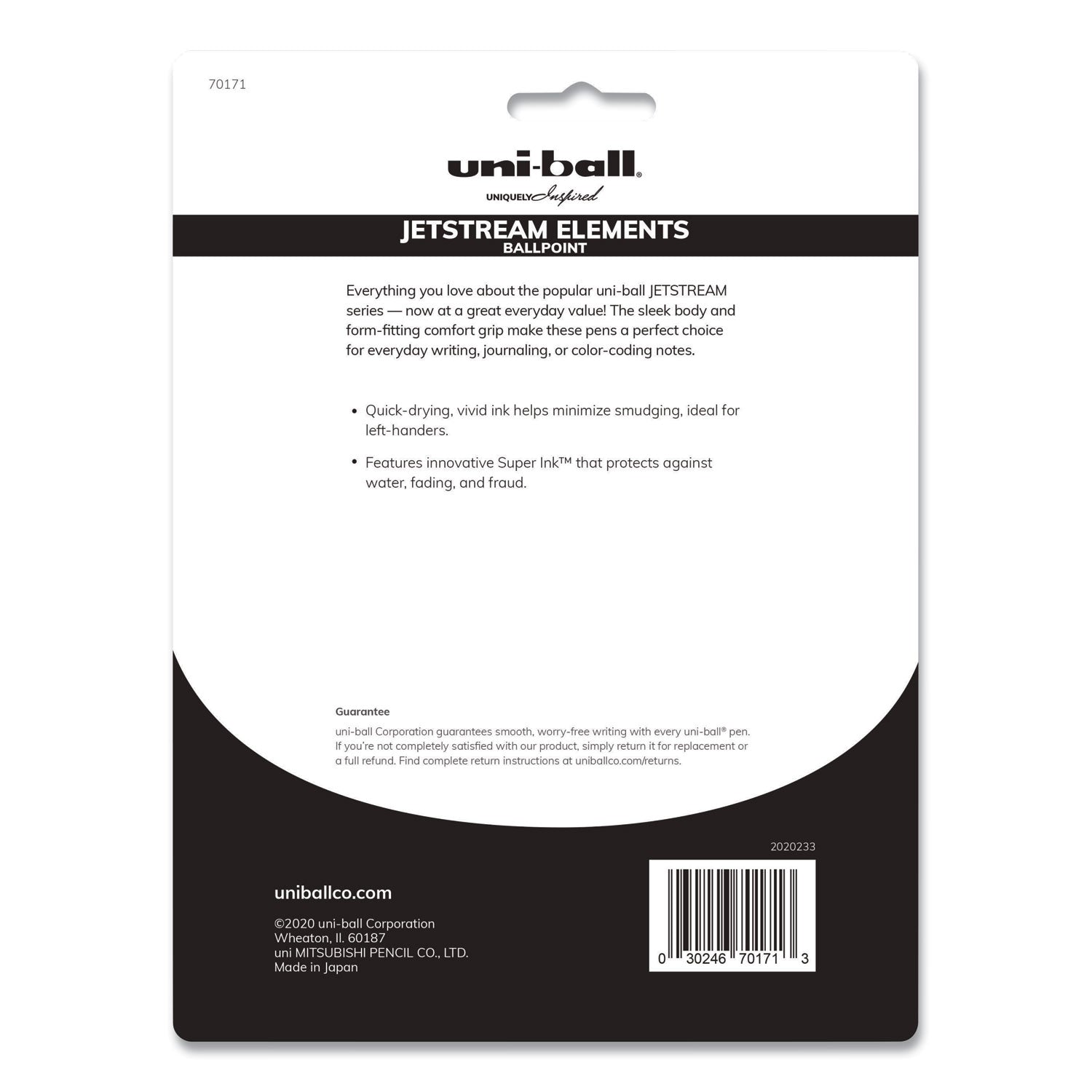 uniball Jetstream Elements Ballpoint Pen, Retractable, Medium 1 mm, Assorted Ink and Barrel Colors, 12/Pack