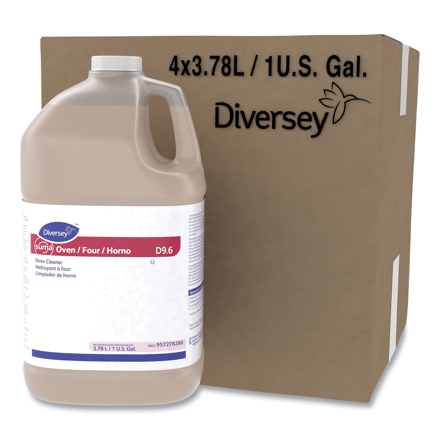 Suma Oven D9.6 Oven Cleaner, Unscented, 1gal Bottle
