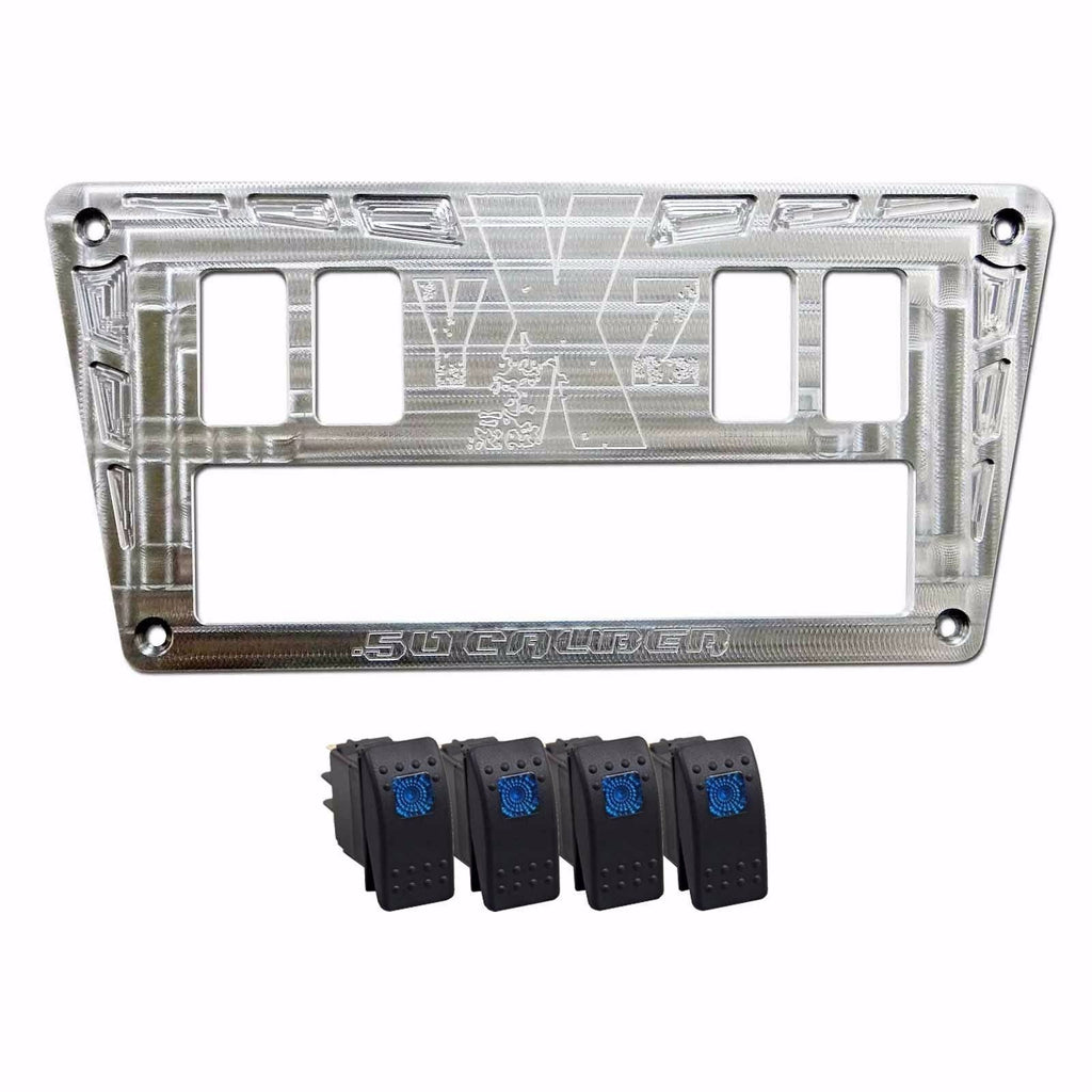 YXZ 1000R Custom CNC 4 Switch Dash Panel