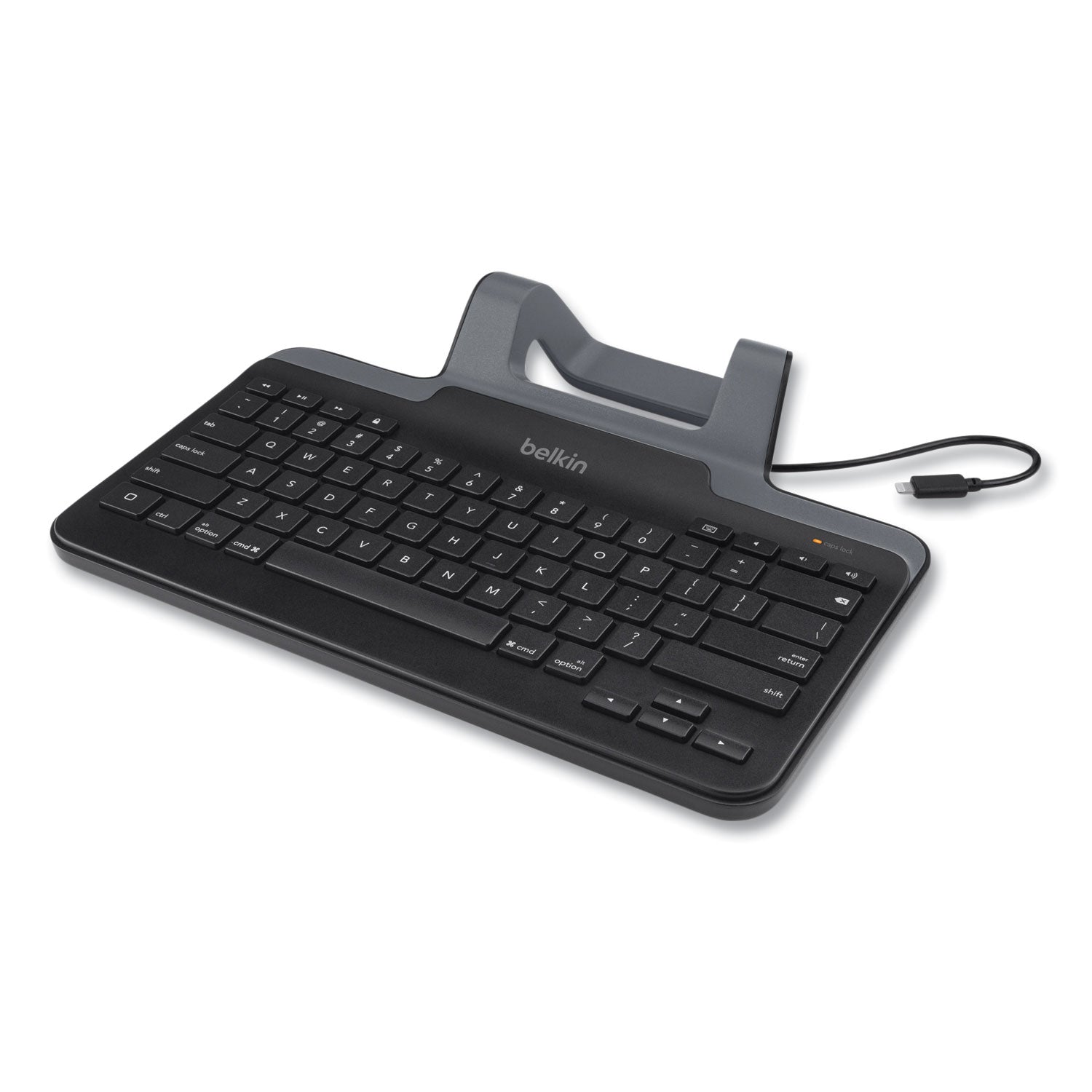 Belkin Wired Tablet Keyboard with Stand for iPad with Lightning Connector, Black