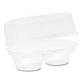 Pactiv Evergreen ClearView Bakery Cupcake Container, 2-Compartment, 6.75 x 4 x 4, Clear, Plastic, 100/Carton