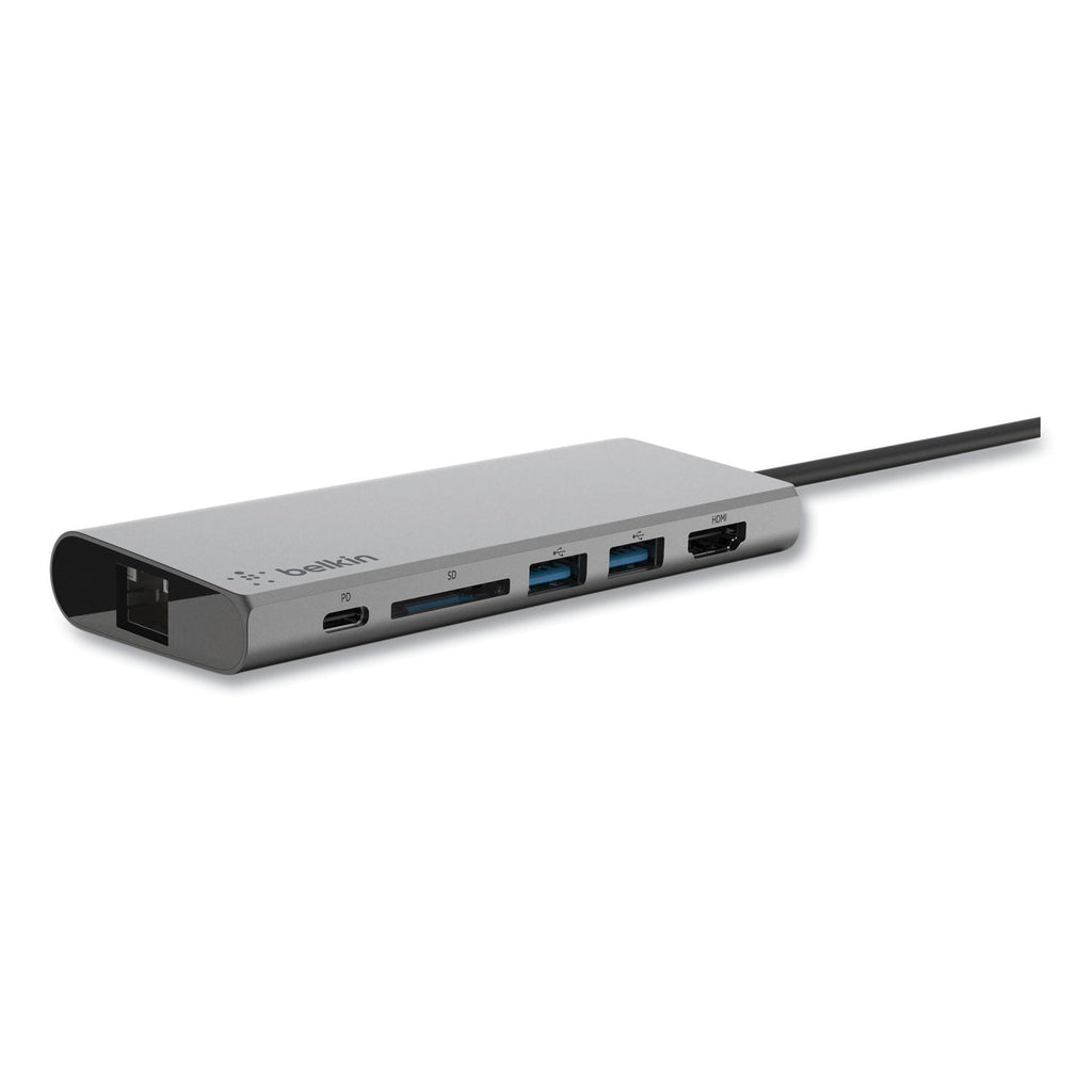 Belkin USB-C Multimedia Hub, 6 Ports, Space Gray