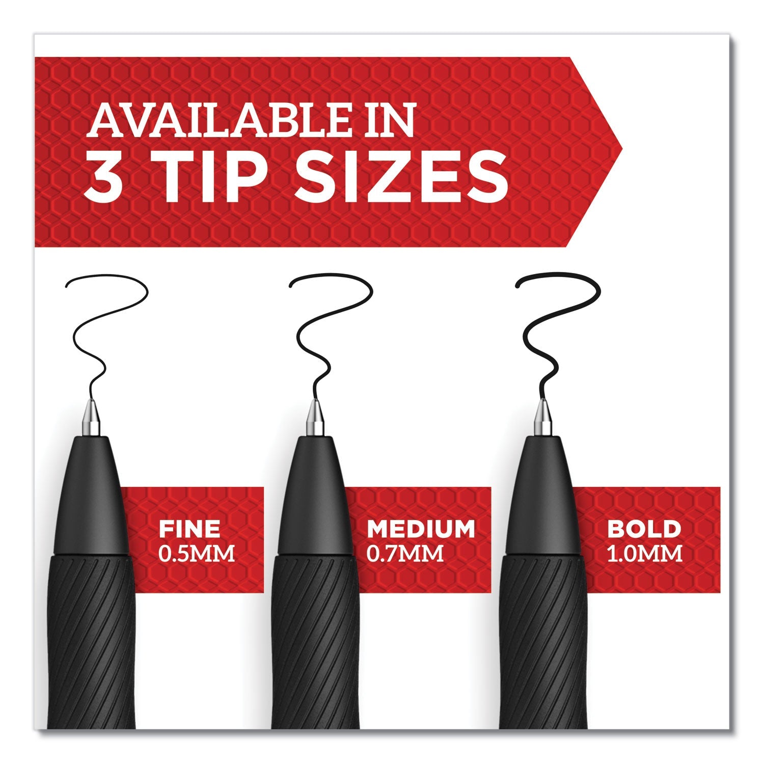 Sharpie S-Gel High-Performance Gel Pen, Retractable, Medium 0.7 mm, Black Ink, Black Barrel, Dozen